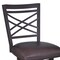 Armen Living Fargo 30" Barstool in Auburn Bay finish with Brown Pu upholstery LCFA30BABR - alternate 2